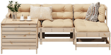 Vidaxl Hagesofasett 5 deler