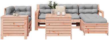 Vidaxl Hagesofasett 7 deler