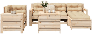 Vidaxl Hagesofasett 7 deler