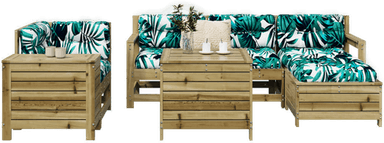 Vidaxl Hagesofasett 7 deler