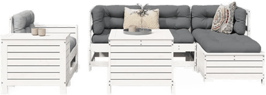 Vidaxl Hagesofasett 7 deler