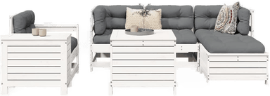 Vidaxl Hagesofasett 7 deler