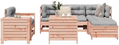 Vidaxl Hagesofasett 7 deler