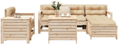 Vidaxl Hagesofasett 7 deler