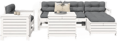 Vidaxl Hagesofasett 7 deler