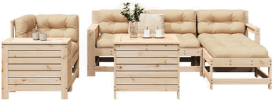 Vidaxl Hagesofasett 7 deler