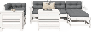 Vidaxl Hagesofasett 7 deler
