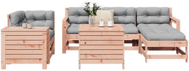 Vidaxl Hagesofasett 7 deler