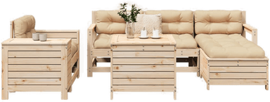 Vidaxl Hagesofasett 7 deler