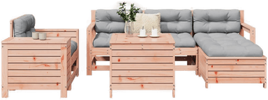 Vidaxl Hagesofasett 7 deler