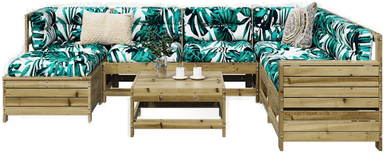 Vidaxl Hagesofasett 8 deler