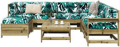 Vidaxl Hagesofasett 8 deler