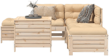 Vidaxl Hagesofasett 6 deler