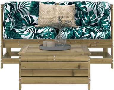 Vidaxl Hagesofasett 3 deler