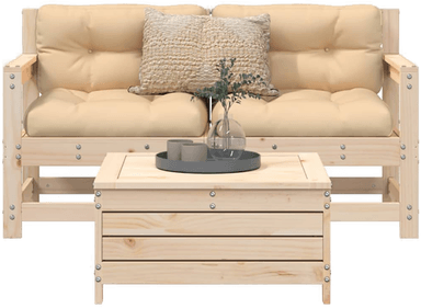 Vidaxl Hagesofasett 3 deler