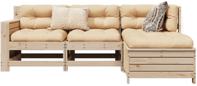 Vidaxl Hagesofasett 4 deler