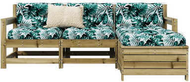 Vidaxl Hagesofasett 4 deler