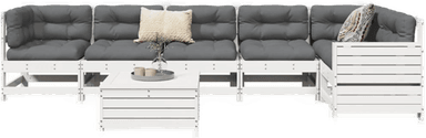 Vidaxl Hagesofasett 7 deler