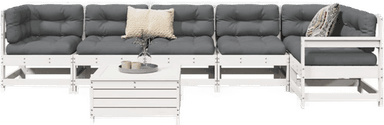 Vidaxl Hagesofasett 7 deler
