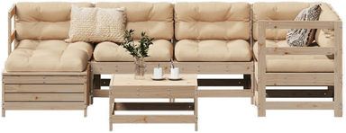 Vidaxl Hagesofasett 7 deler