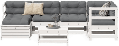 Vidaxl Hagesofasett 7 deler