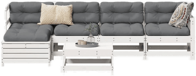 Vidaxl Hagesofasett 6 deler