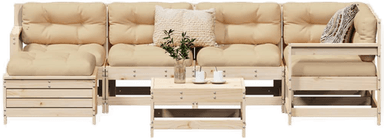 Vidaxl Hagesofasett 7 deler