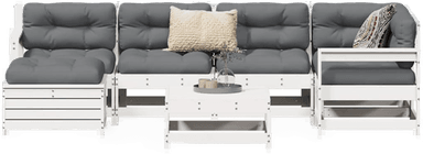 Vidaxl Hagesofasett 7 deler