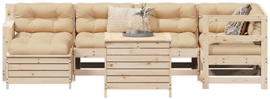 Vidaxl Hagesofasett 7 deler