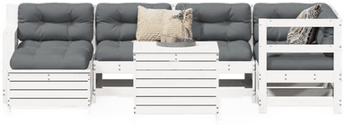 Vidaxl Hagesofasett 7 deler