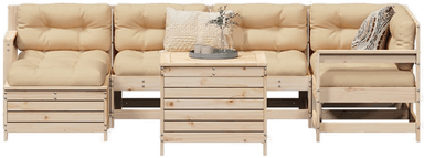 Vidaxl Hagesofasett 7 deler