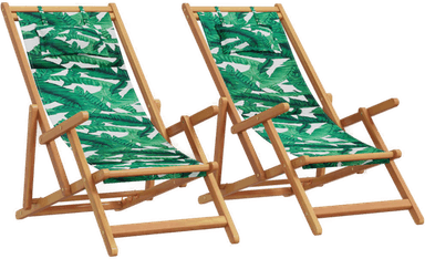 Vidaxl Sammenleggbare strandstoler 2 stk