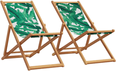 Vidaxl Sammenleggbare strandstoler 2 stk