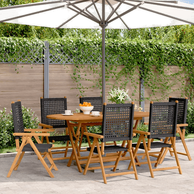 Vidaxl Lenestoler hage 6 stk svart