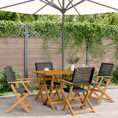 Vidaxl Sammenleggbare hagestoler 4 stk svart