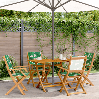 Vidaxl Sammenleggbare hagestoler 4 stk grønn