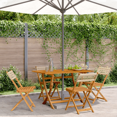 Vidaxl Sammenleggbare hagestoler 4 stk beige