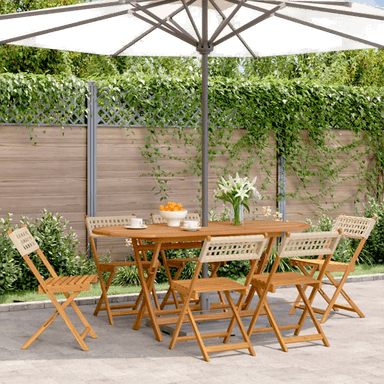 Vidaxl Sammenleggbare hagestoler 6 stk beige