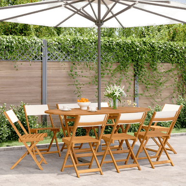 Vidaxl Sammenleggbare hagestoler 8 stk kremhvit