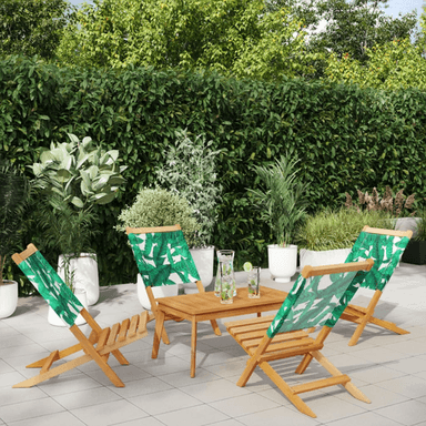 Vidaxl Sammenleggbare hagestoler 4 stk grønn