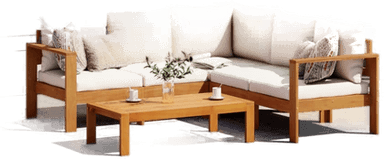 Vidaxl Hagesofasett 4 deler