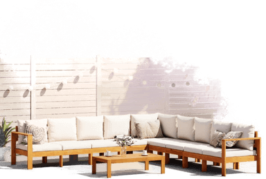 Vidaxl Hagesofasett 6 deler