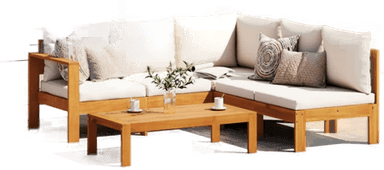 Vidaxl Hagesofasett 4 deler