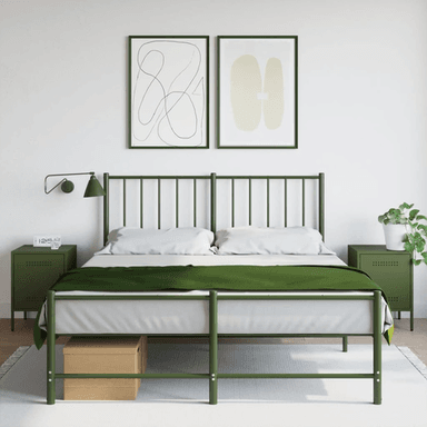 Vidaxl Nattbord 2 stk olivengrønn 36x39 cm