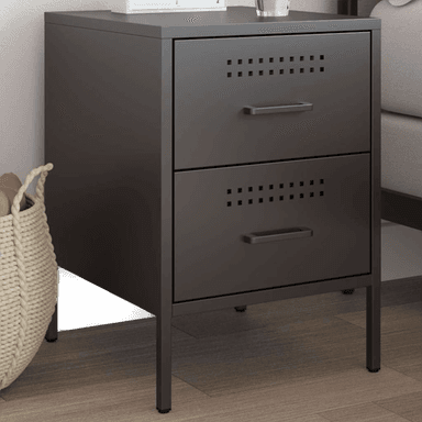 Vidaxl Nattbord svart 36x39 cm