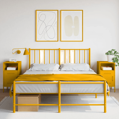 Vidaxl Nattbord 2 stk sennepsgul 36x39x68 cm