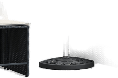 Vidaxl Parasollfot halvrund 9 kg