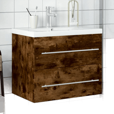 Vidaxl Servantskap røkt eik