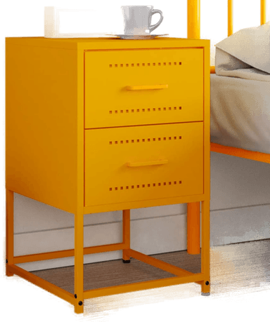 Vidaxl Nattbord sennepsgul 36x39x60,5 cm