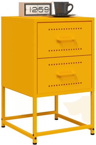 Vidaxl Nattbord 2 stk sennepsgul 36x39x60,5 cm